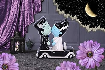 Frankenstein and His Bride Salt and Pepper Shakers