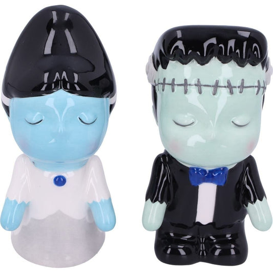 Frankenstein and His Bride Salt and Pepper Shakers