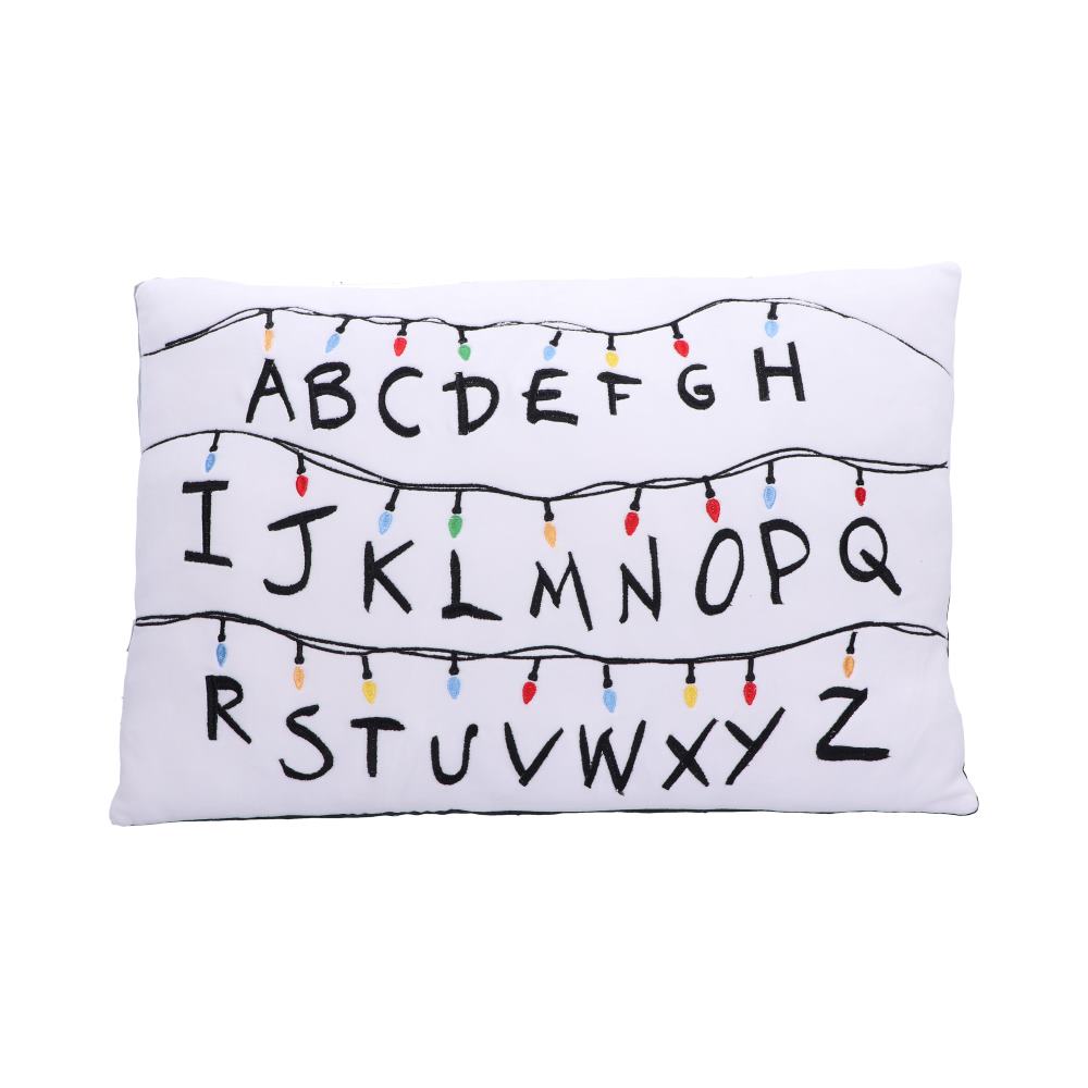 Stranger Things Logo Cushion white