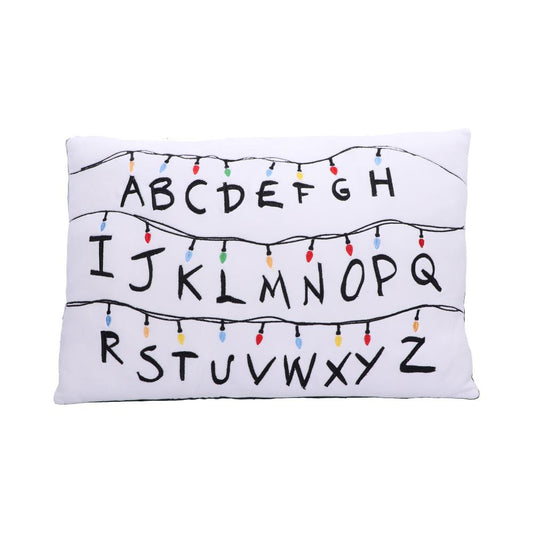 Stranger Things Logo Cushion white