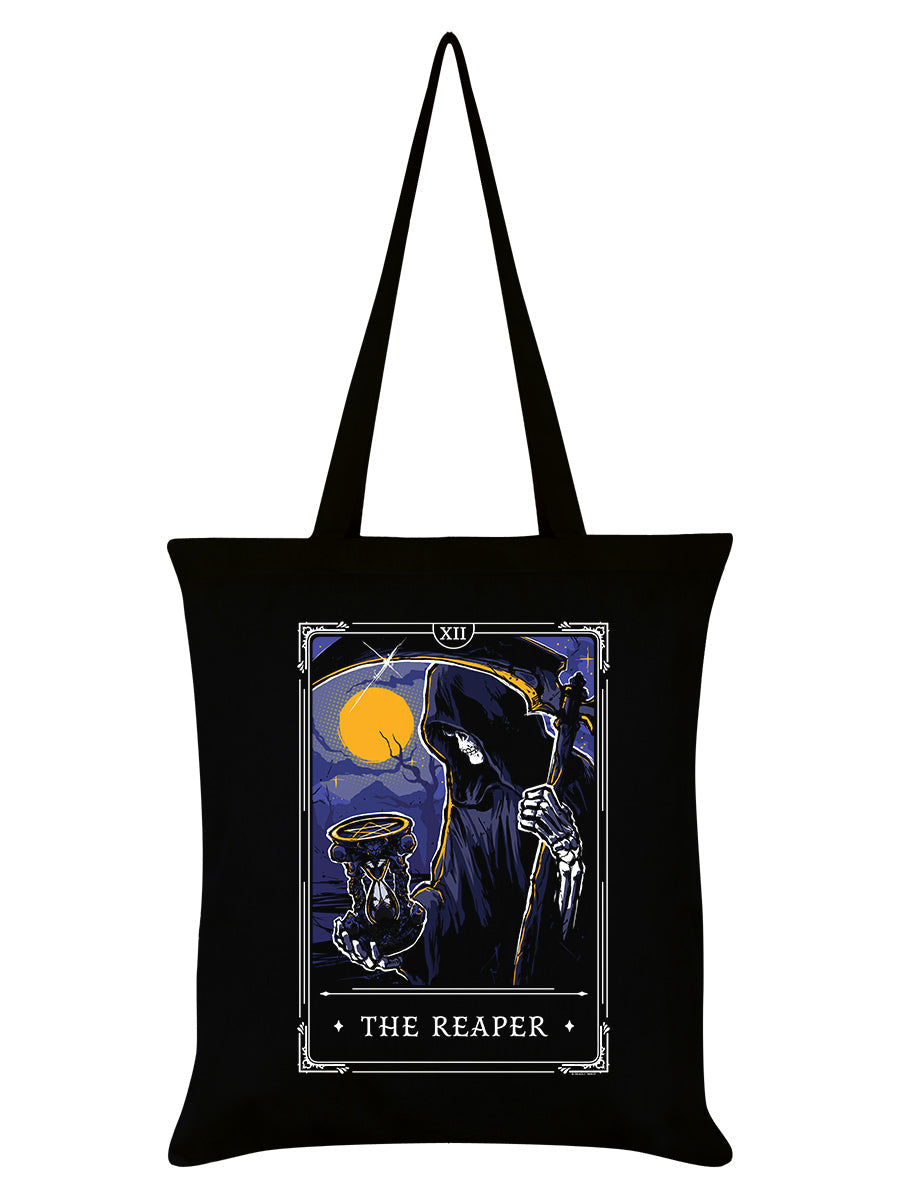 Deadly Tarot The Reaper Black Tote Bag
