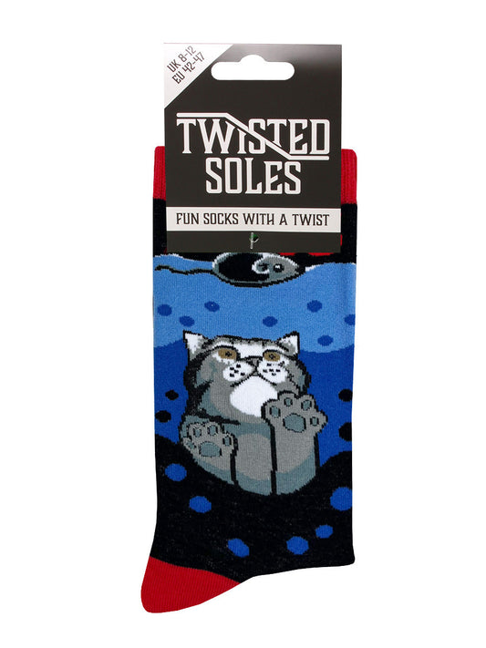 Twisted Soles x Horror Cats Paws Novelty Adult Socks (1 Pair) Size UK 8-12